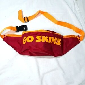 Rare Vintage 80's Red Skins Waist Bag & Fanny Pack New Red Yellow Pockets